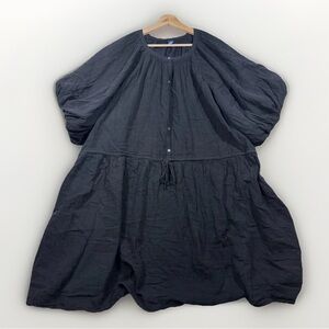 Old Navy Womens Black Cotton Gauze Blouson-Style Peasant Dress Size 4X